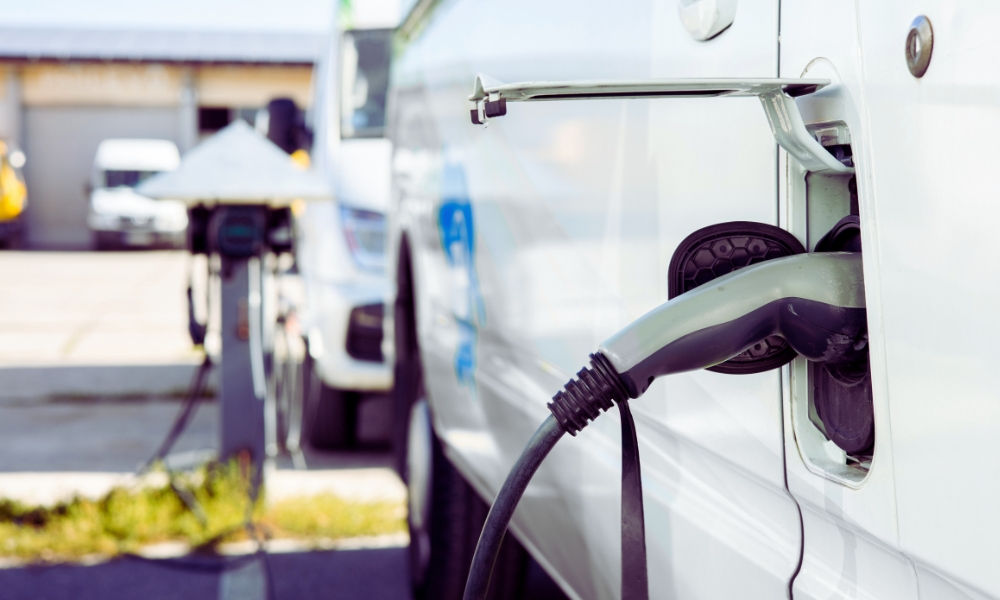 Electric Van sales are up Electric Van sales are up in September - image shows electric van being charged